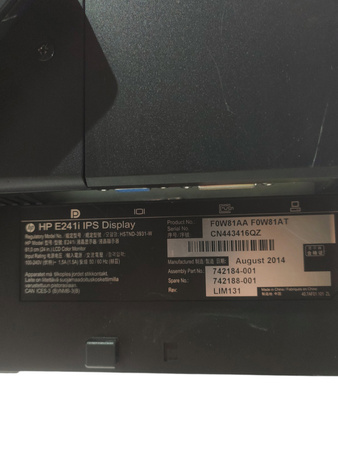 Monitor HP EliteDisplay E241i 24'' LED 1920x1200 IPS DP, DVI, VGA