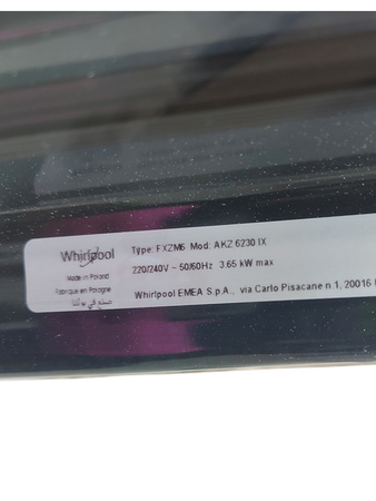 Piekarnik elektryczny do zabudowy Whirlpool AKZ 6230 IX 59,5 cm A+