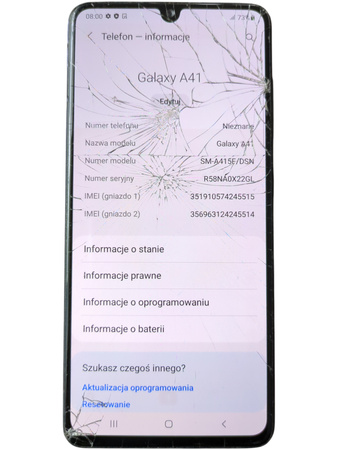 Smartfon Samsung Galaxy A41 SM-A415F/DSN 4/64GB Super AMOLED 6,1"