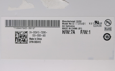 Matryca AU Optronics B173RW01 V.2 17,3" 1600x900px 40pin Matowa