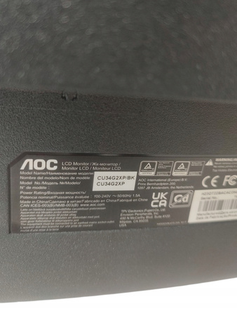 Monitor AOC CU34G2XP 34" 3440x1440 180HZ