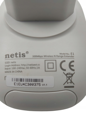 Netis E1 repeater WiFi 2.4GHz 300Mbps wzmacniacz sygnału router