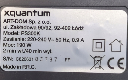 NISZCZARKA DO PAPIERU XQUANTUM PS300K CZARNA 10L NISZCZARKA BIUROWA