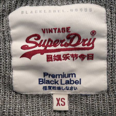 SWETER DAMSKI SUPERDRY ROZMIAR XS SZARO-BORDOWY