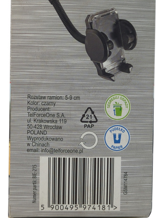 UCHWYT SAMOCHODOWY Z GIĘTKIM RAMIENIEM GT MAX BIE-215