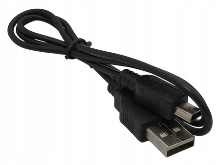 PRZEWÓD KABEL USB MINI B (5-PIN) CZARNY 50 CM