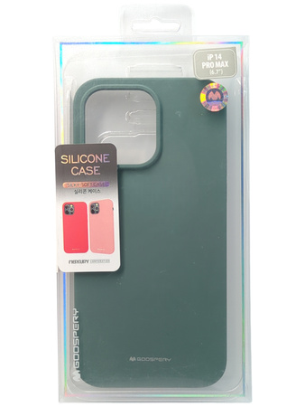 Plecki Etui Mercury Goospery Silicone do Apple iPhone 14 Pro Max zielony