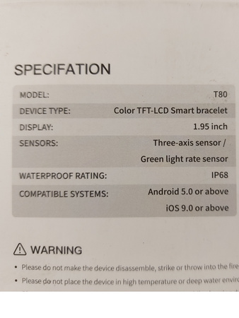 Smartwatch Cillso T80 1,95" 110 sportów IP68 Bluetooth