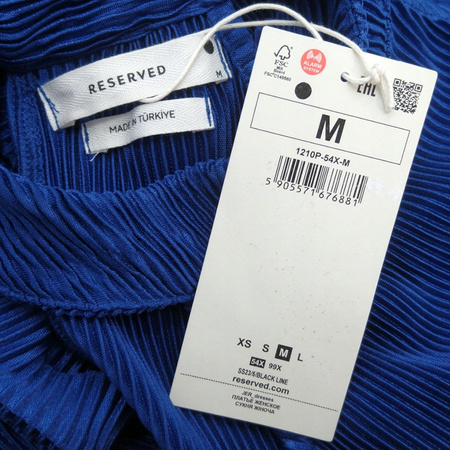 Sukienka damska z odkrytymi ramionami RESERVED Rozmiar M GRANATOWA