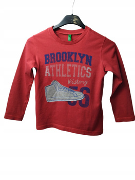 Bluzka dziecięca UNITED COLORS OF BENETTON Rozmiar 110 CZERWONA