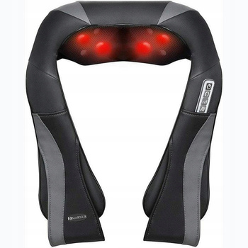 MASAŻER KARKU SZYI PLECÓW SHIATSU PODGRZEWANY PAS MASUJĄCY
