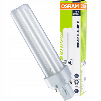 Świetlówka kompaktowa DULUX D G24D-2 18W 4000K 1200lm 10 Sztuk