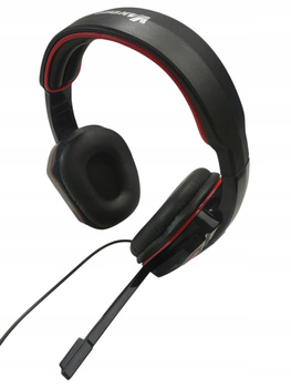 Słuchawki z mikrofonem VAKOSS SK-355KR czarno-czerwone