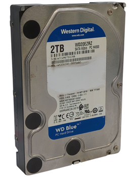 Dysk twardy WD Blue 2TB 3,5" SATA III 5400rpm 64MB WD20EZRZ