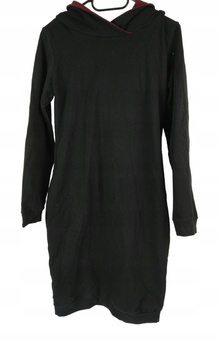 SUKIENKA Z KAPTUREM TESSITA ROZMIAR M CZARNA