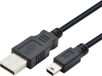 PRZEWÓD KABEL USB MINI B (5-PIN) CZARNY 50 CM