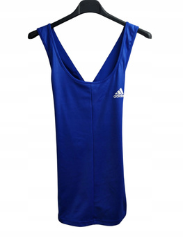 TANKTOP DAMSKI KOSZULKA NA RAMIĄCZKACH ADIDAS ROZMIAR S NIEBIESKI