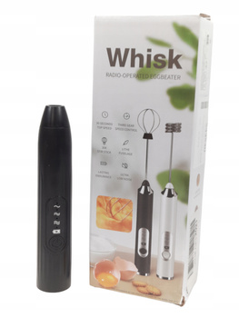 EBUYFIRE Ręczny spieniacz do mleka z 2 głowicami