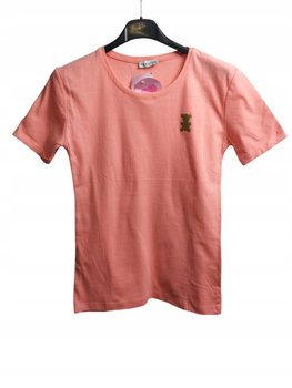 T-shirt dziewczęcy PAKUTEN Rozmiar S RÓŻOWY
