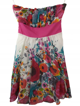 SUKIENKA VOULEZ VOUS ROZMIAR M KOLOROWA W KWIATY