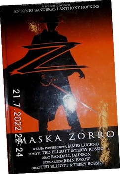 KSIĄŻKA MASKA ZORRO ANTONIO BANDERAS