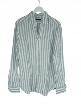 KOSZULA MĘSKA NIEBIESKO-BIAŁA WINDSOR ROZMIAR 42