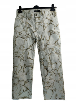 Spodnie damskie Białe w panterkę MARC CAIN ROZ.N3(M)