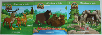 MIESZKAM W LESIE JELEŃ NIEDŹWIEDŹ WILK ZESTAW 3 Praca zbiorowa