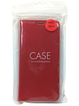 Etui portfelowe LUNA Book do Apple iPhone 15 Plus Czerwone