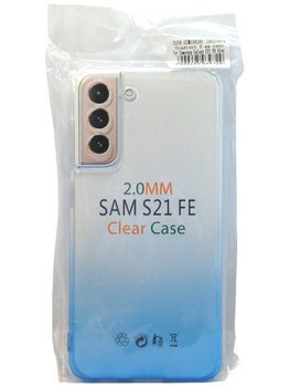 Etui Plecki do Samsung Galaxy S21 FE Clear Case Gradient błękitne