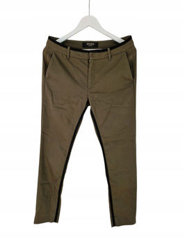 Mos Mosh Spodnie Damskie Khaki z Czarnym Paskiem