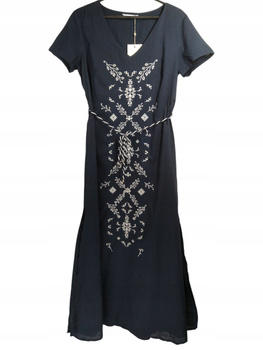 Sukienka damska tkaninowa TATUUM Orkono Rozmiar 38 GRANATOWA