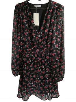 Sukienka w kwiaty RESERVED Rozmiar 34 Czarna