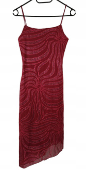 Sukienka MY MICHELLE Rozmiar S Bordo