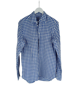 KOSZULA MĘSKA NIEBIESKA W KRATĘ VAN LAACK ROZMIAR 40