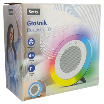 Głośnik Bluetooth 5.0 10m LED 5W AUX SETTY ST-BT-SP-01