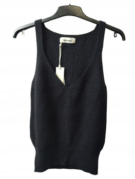 BLUZKA Z GŁĘBOKIM DEKOLTEM DAMSKA CIRCUS HOTEL ROZMIAR 42 CZARNA