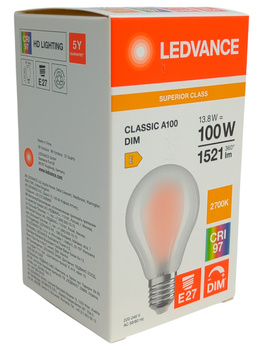 Żarówka LED LEDVANCE LED CLASSIC A DIM CRI97 S 13.8W E27