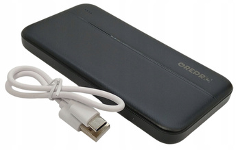 POWERBANK GREPRO HYG035 10000mAh 3,7V 37Wh CZARNY