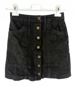 SPÓDNICA JEANS CZARNA STRADIVARIUS ROZMIAR 32