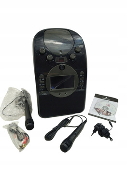 Auna ScreenStar Zestaw karaoke wyświetlacz TFT 2 x mikrofon kamera USB