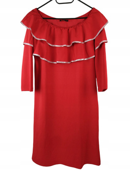 Sukienka KATE COLLECTION Rozmiar XXL CZERWONA