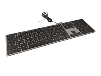 Klawiatura Satechi Slim W3 USB-C podświetlana z blokiem numerycznym szara