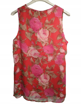 BLUZKA DAMSKA VERO MODA ROZMIAR XS CZERWONA W KWIATY