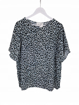 Juvia Bluzka Damska W Panterkę Czarno-Biała L