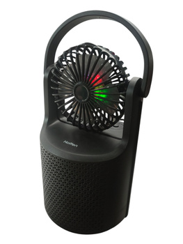 Hoffen Wentylator z Głośnikiem Podświetlenie RGB Bluetooth Radio FM