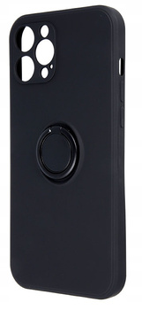 Etui Plecki do Apple Iphone 13 czarne Case z uchwytem na palec