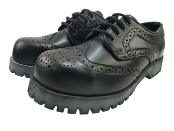 Glany NEVERMIND - CZARNE (4 dziurki) polerowane roz. 39