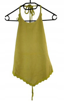 Zamszowy top damski Pinko rozmiar 38 Żółty