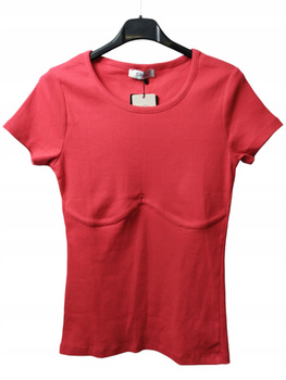 BLUZKA DAMSKA Z KRÓTKIM RĘKAWEM HDM S/M RÓŻOWA